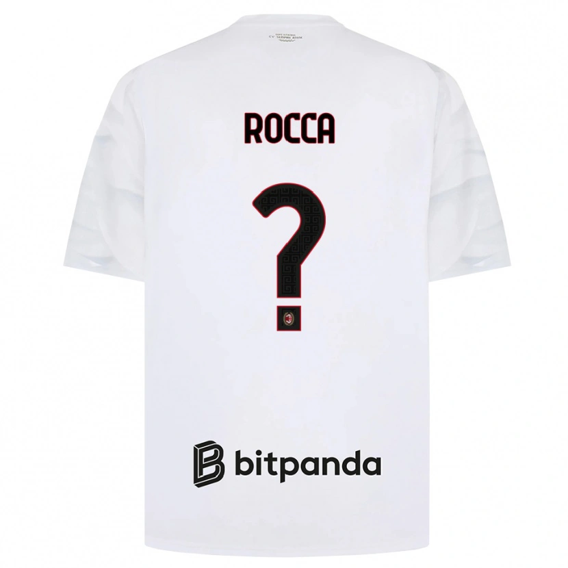 Danxen Bambino Maglia Ludovico Rocca #0 Bianco Rosso Nero Kit Gara Away 2026/27 Maglietta