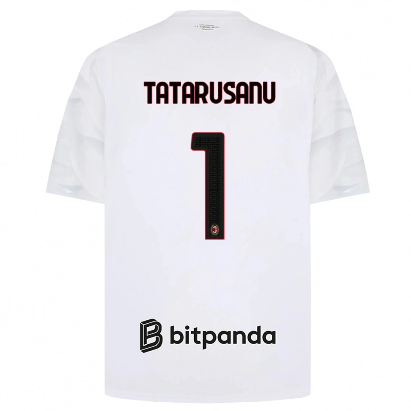 Danxen Bambino Maglia Ciprian Tatarusanu #1 Bianco Rosso Nero Kit Gara Away 2026/27 Maglietta