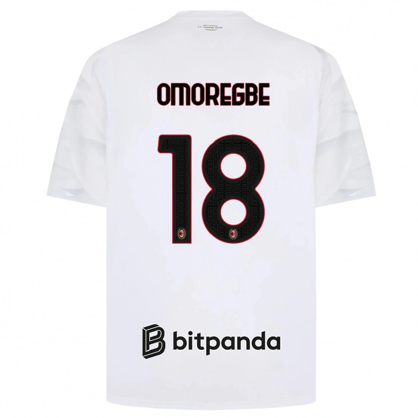 Danxen Bambino Maglia Bob Murphy Omoregbe #18 Bianco Rosso Nero Kit Gara Away 2026/27 Maglietta