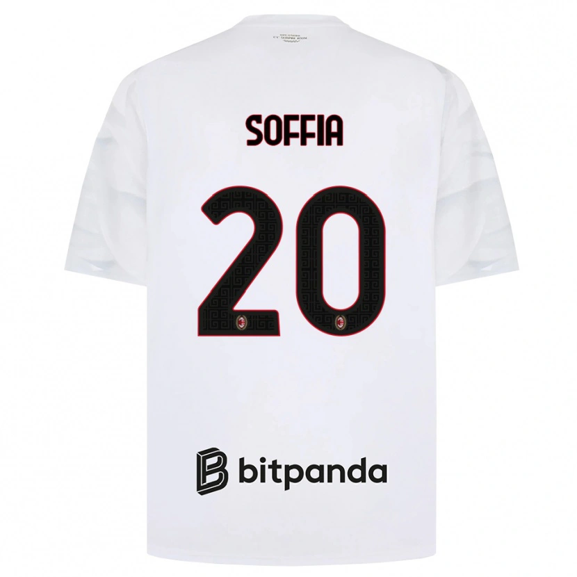 Danxen Bambino Maglia Angelica Soffia #20 Bianco Rosso Nero Kit Gara Away 2026/27 Maglietta