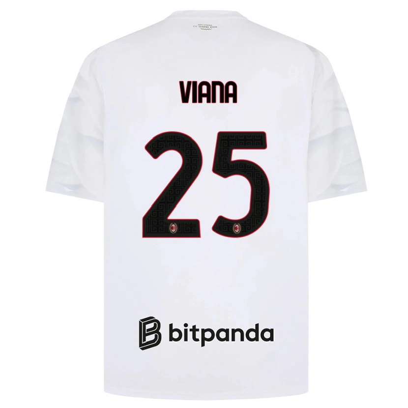 Danxen Bambino Maglia Viana Seedorf #25 Bianco Rosso Nero Kit Gara Away 2026/27 Maglietta