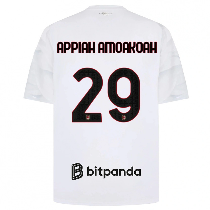 Danxen Bambino Maglia Karen Appiah Amoakoah #29 Bianco Rosso Nero Kit Gara Away 2026/27 Maglietta