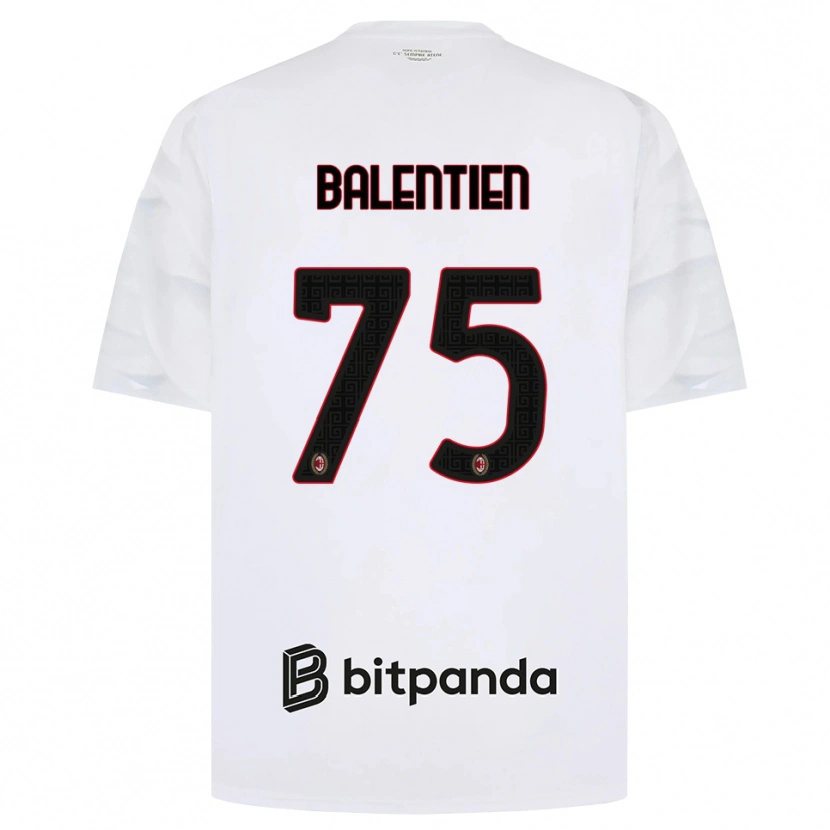 Danxen Bambino Maglia Cheveyo Balentien #75 Bianco Rosso Nero Kit Gara Away 2026/27 Maglietta