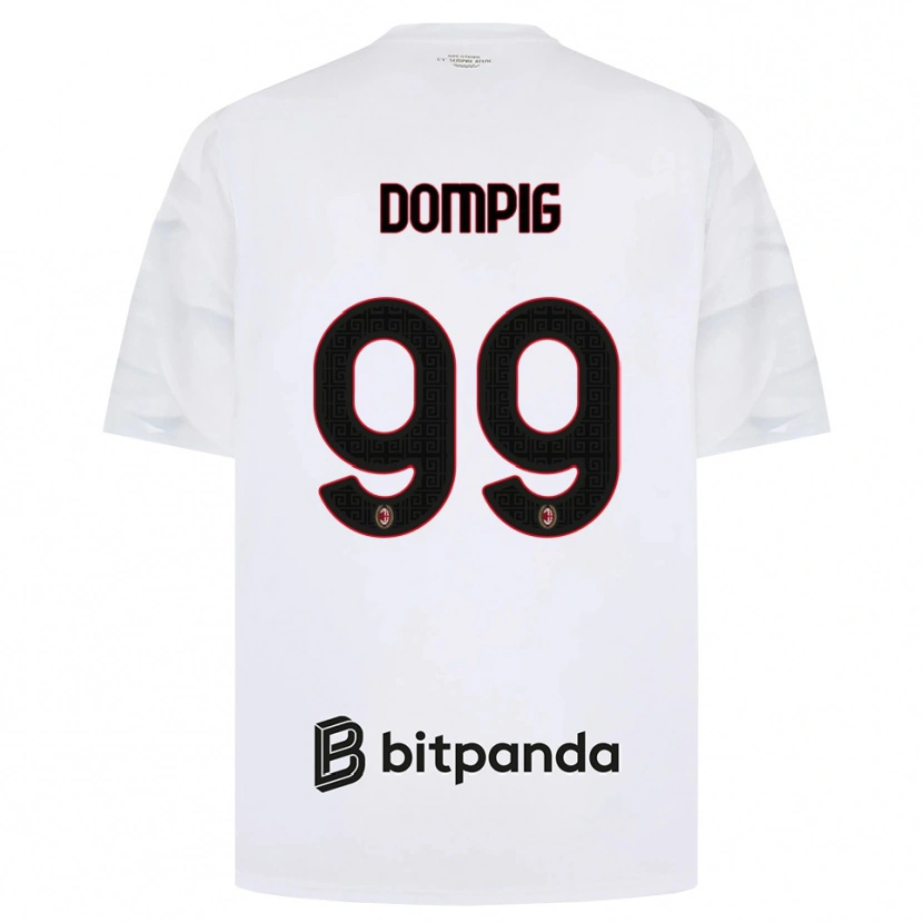 Danxen Bambino Maglia Chanté Dompig #99 Bianco Rosso Nero Kit Gara Away 2026/27 Maglietta