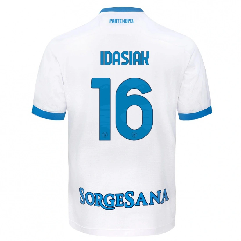 Danxen Bambino Maglia Hubert Idasiak #16 Bianco Azzurro Kit Gara Away 2026/27 Maglietta