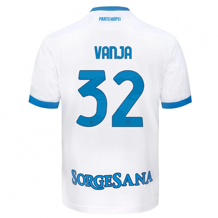 Danxen Bambino Maglia Vanja Milinković-Savić #32 Bianco Azzurro Kit Gara Away 2026/27 Maglietta