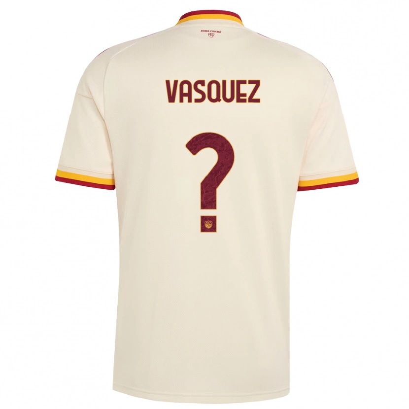 Danxen Bambino Maglia Devis Vásquez #0 Champagne Rosso Giallo Kit Gara Away 2026/27 Maglietta