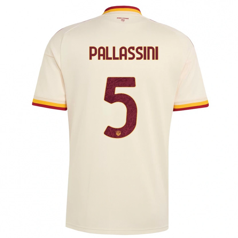 Danxen Bambino Maglia Luca Pallassini #5 Champagne Rosso Giallo Kit Gara Away 2026/27 Maglietta