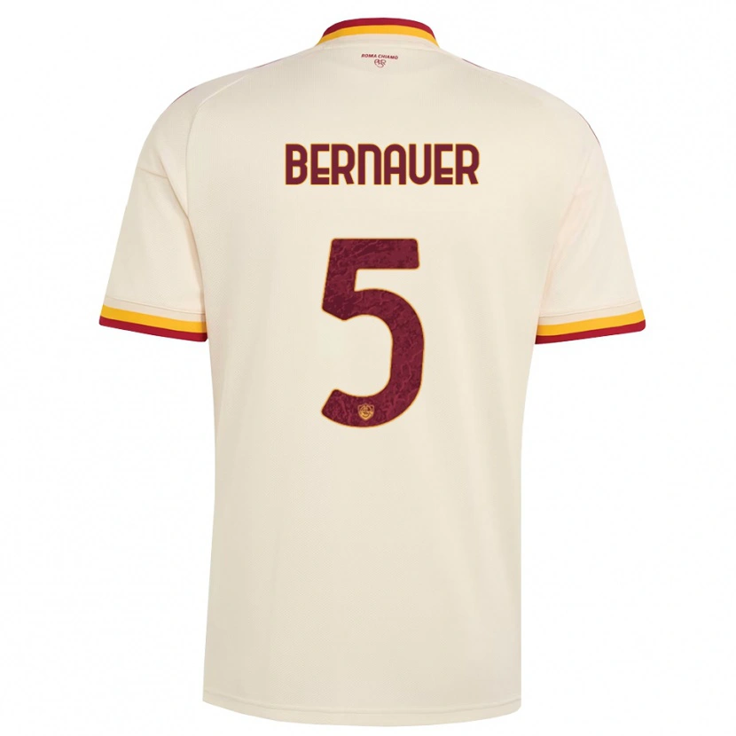 Danxen Bambino Maglia Vanessa Bernauer #5 Champagne Rosso Giallo Kit Gara Away 2026/27 Maglietta