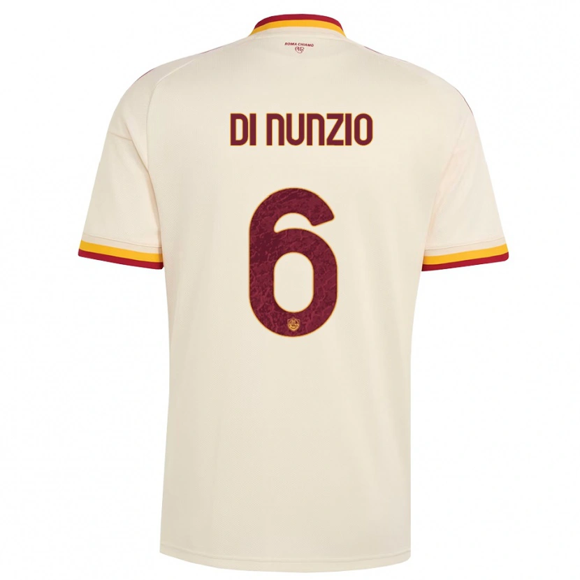 Danxen Bambino Maglia Alessandro Di Nunzio #6 Champagne Rosso Giallo Kit Gara Away 2026/27 Maglietta