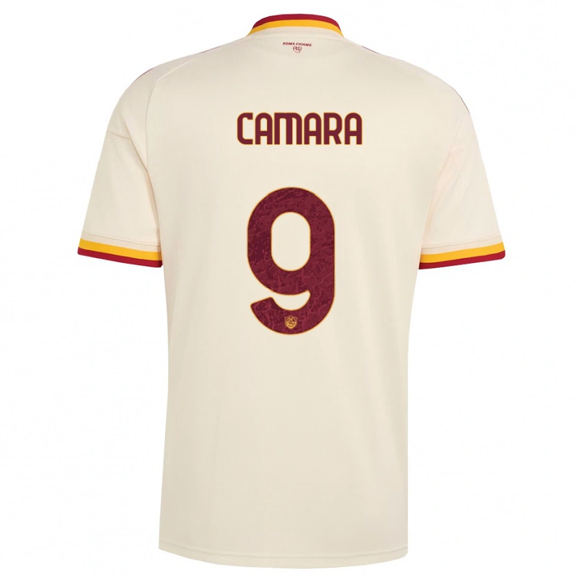 Danxen Bambino Maglia Mandjou Camara #9 Champagne Rosso Giallo Kit Gara Away 2026/27 Maglietta
