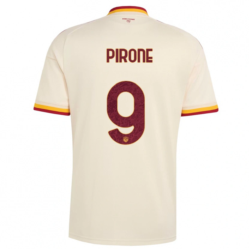 Danxen Bambino Maglia Valeria Pirone #9 Champagne Rosso Giallo Kit Gara Away 2026/27 Maglietta