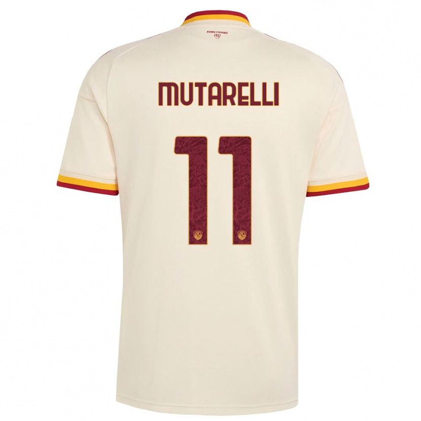 Danxen Bambino Maglia Matteo Mutarelli #11 Champagne Rosso Giallo Kit Gara Away 2026/27 Maglietta