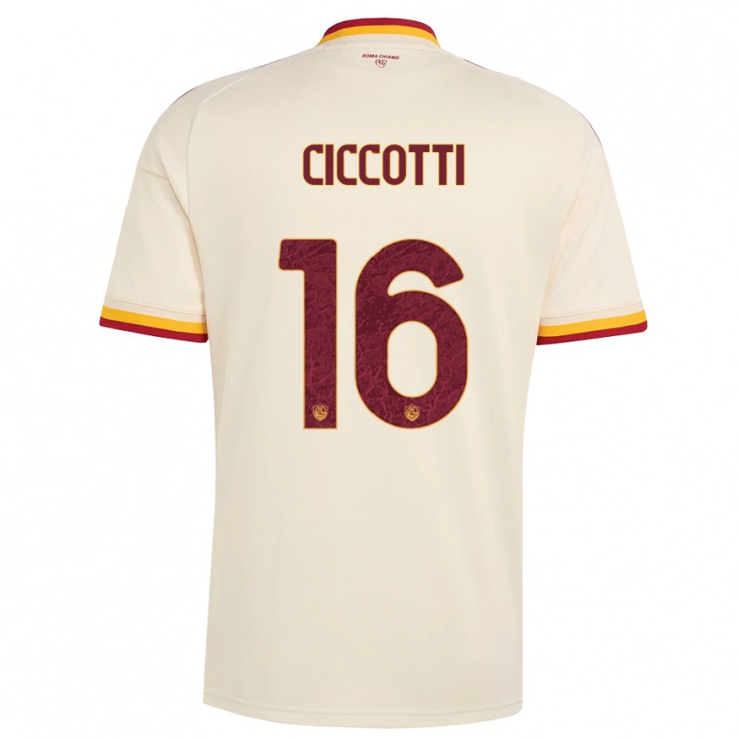 Danxen Bambino Maglia Claudia Ciccotti #16 Champagne Rosso Giallo Kit Gara Away 2026/27 Maglietta