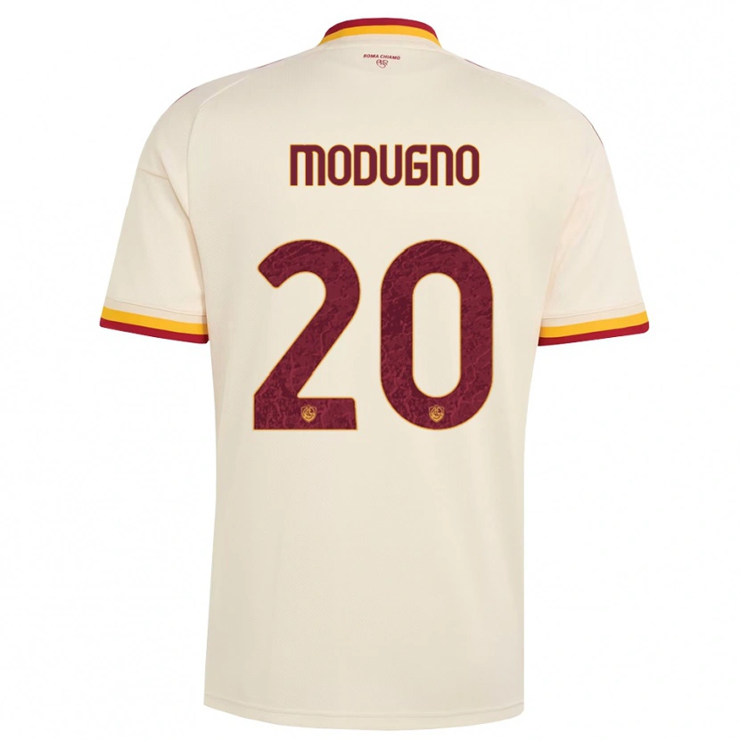Danxen Bambino Maglia Emanuele Modugno #20 Champagne Rosso Giallo Kit Gara Away 2026/27 Maglietta