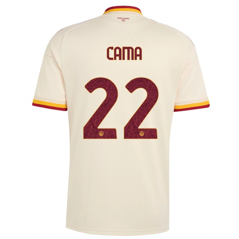 Danxen Bambino Maglia Cristian Cama #22 Champagne Rosso Giallo Kit Gara Away 2026/27 Maglietta