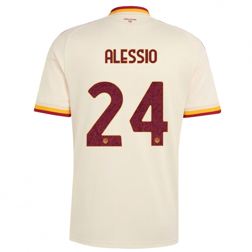 Danxen Bambino Maglia Filippo Alessio #24 Champagne Rosso Giallo Kit Gara Away 2026/27 Maglietta