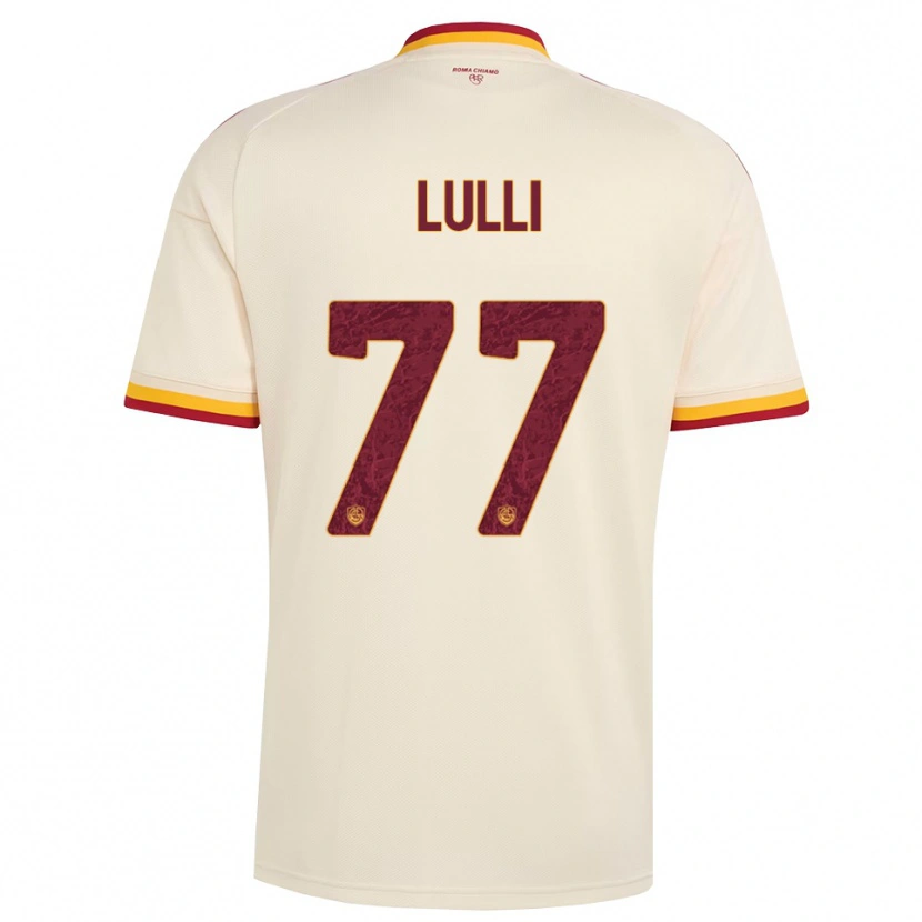 Danxen Bambino Maglia Emanuele Lulli #77 Champagne Rosso Giallo Kit Gara Away 2026/27 Maglietta