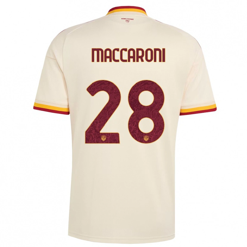 Danxen Bambino Maglia Valerio Maccaroni #28 Champagne Rosso Giallo Kit Gara Away 2026/27 Maglietta