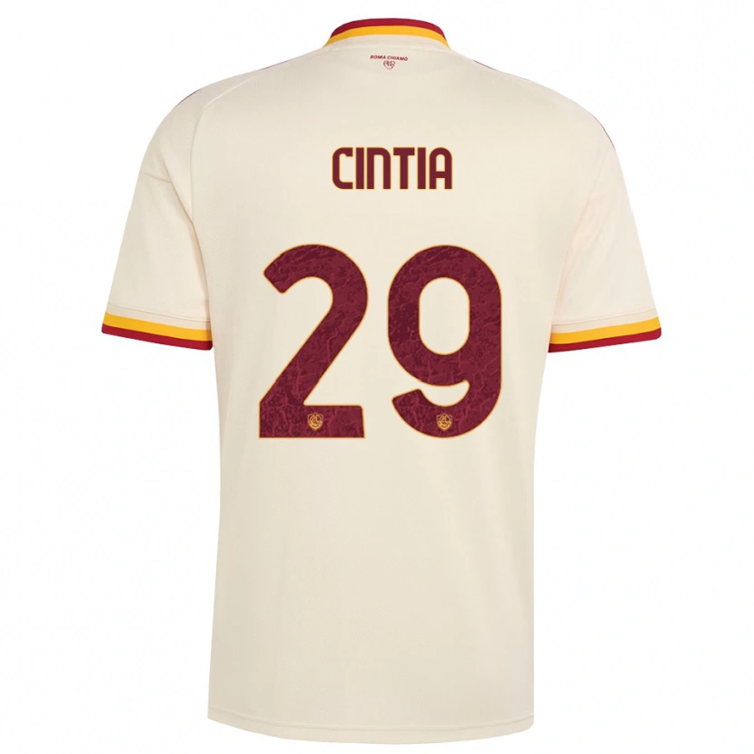 Danxen Bambino Maglia Cintia Rafaela Soares Martins #29 Champagne Rosso Giallo Kit Gara Away 2026/27 Maglietta