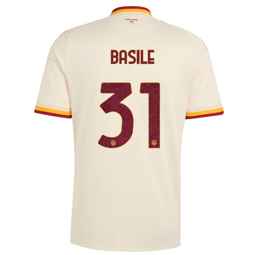 Danxen Bambino Maglia Filippo Basile #31 Champagne Rosso Giallo Kit Gara Away 2026/27 Maglietta