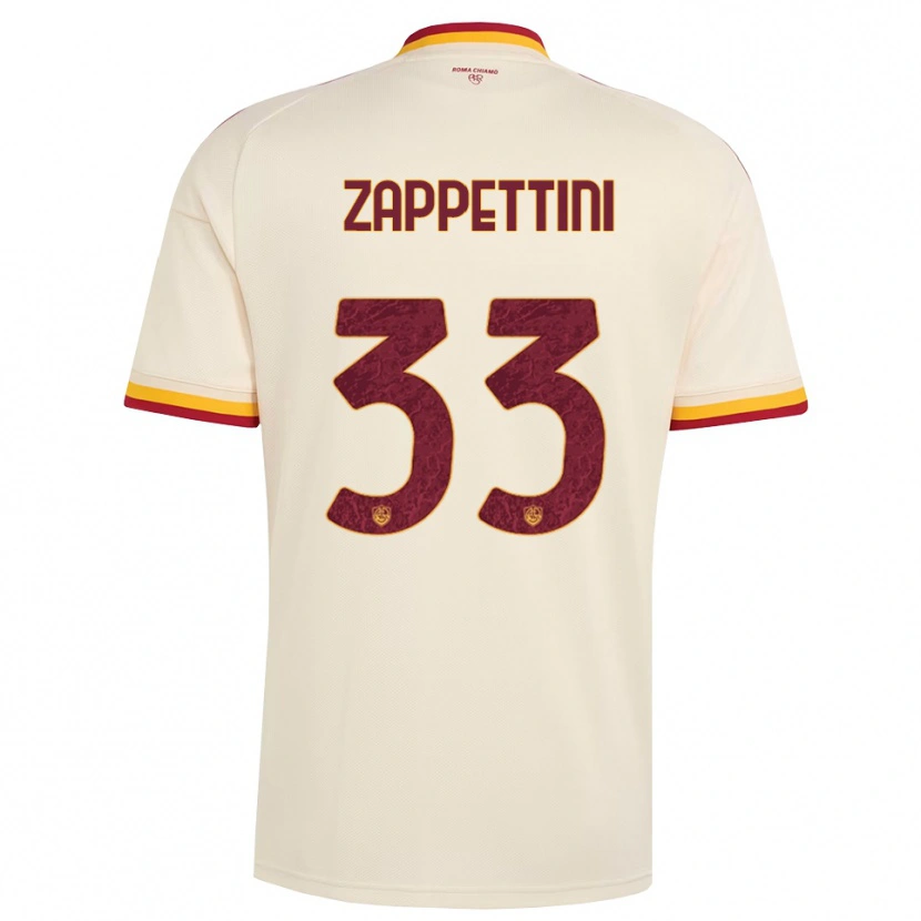 Danxen Bambino Maglia Sara Zappettini #33 Champagne Rosso Giallo Kit Gara Away 2026/27 Maglietta