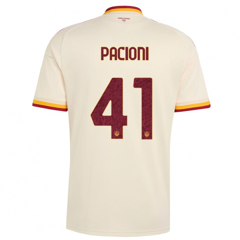 Danxen Bambino Maglia Eleonora Pacioni #41 Champagne Rosso Giallo Kit Gara Away 2026/27 Maglietta