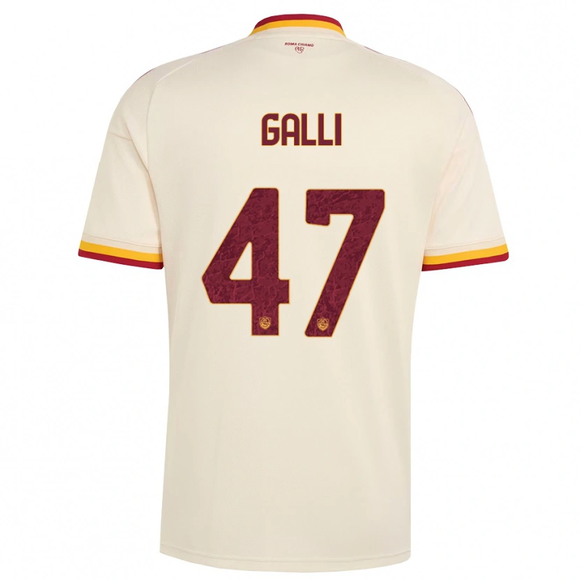 Danxen Bambino Maglia Giulia Galli #47 Champagne Rosso Giallo Kit Gara Away 2026/27 Maglietta