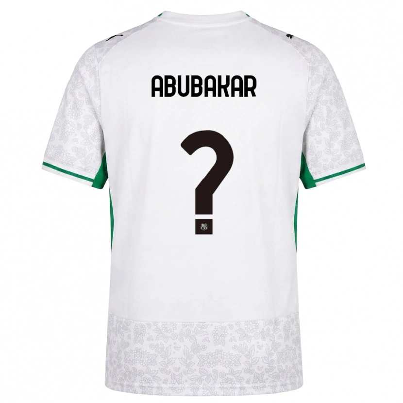 Danxen Bambino Maglia Salim Abubakar #0 Bianco Nero Verde Kit Gara Away 2026/27 Maglietta