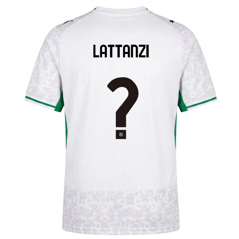 Danxen Bambino Maglia Luca Lattanzi #0 Bianco Nero Verde Kit Gara Away 2026/27 Maglietta