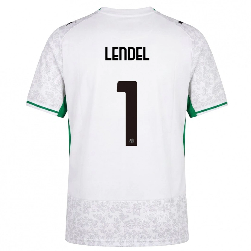 Danxen Bambino Maglia Davide Lendel #1 Bianco Nero Verde Kit Gara Away 2026/27 Maglietta