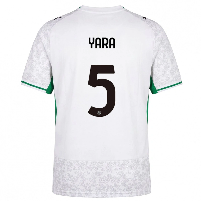 Danxen Bambino Maglia Moussa Yara #5 Bianco Nero Verde Kit Gara Away 2026/27 Maglietta