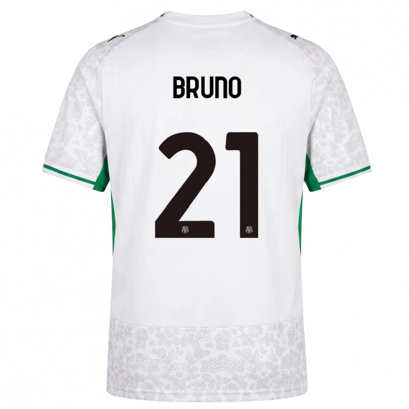Danxen Bambino Maglia Kevin Bruno #21 Bianco Nero Verde Kit Gara Away 2026/27 Maglietta