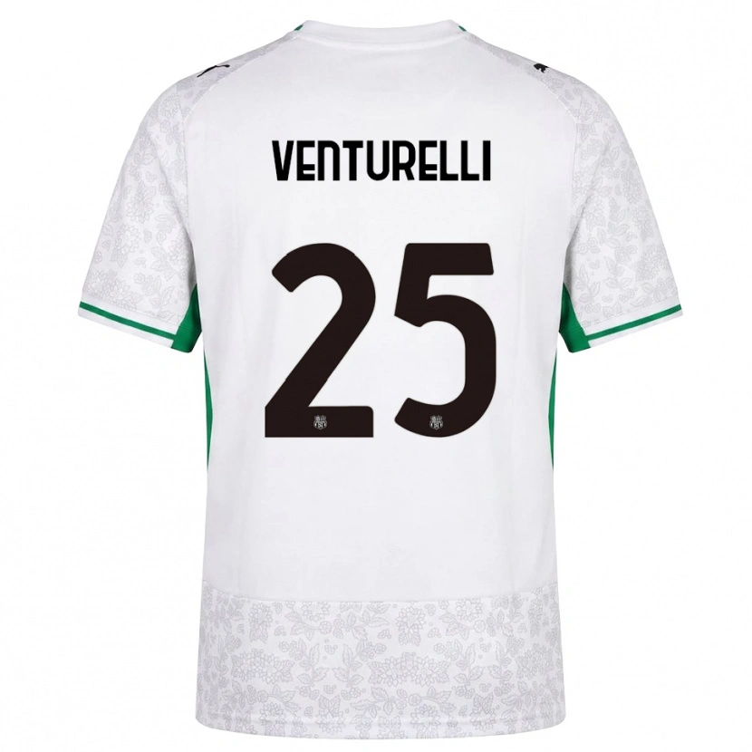 Danxen Bambino Maglia Caterina Venturelli #25 Bianco Nero Verde Kit Gara Away 2026/27 Maglietta