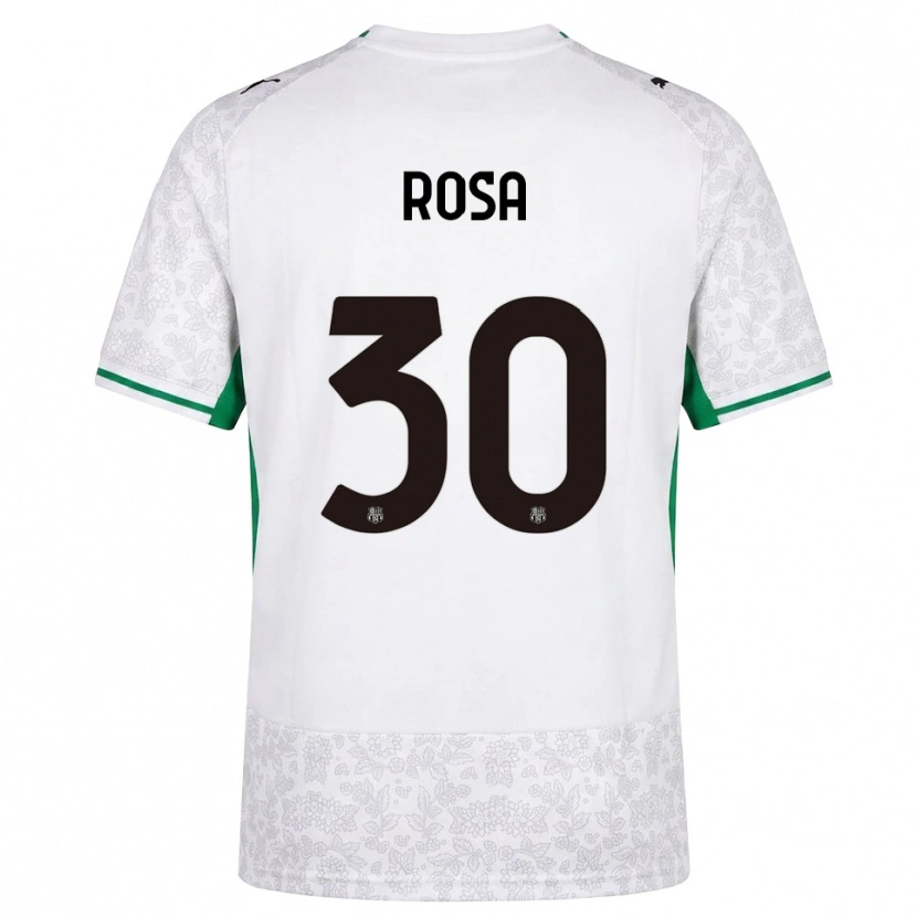 Danxen Bambino Maglia Enrico Rosa #30 Bianco Nero Verde Kit Gara Away 2026/27 Maglietta