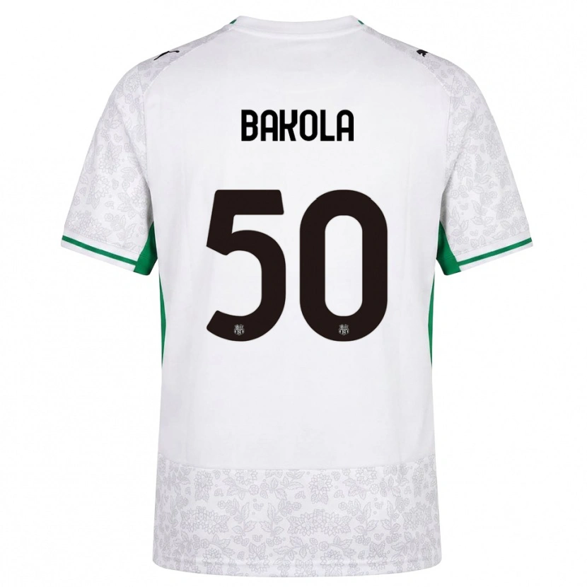Danxen Bambino Maglia Darryl Bakola #50 Bianco Nero Verde Kit Gara Away 2026/27 Maglietta