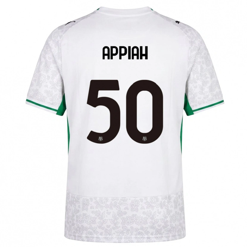 Danxen Bambino Maglia Lorenzo Appiah #50 Bianco Nero Verde Kit Gara Away 2026/27 Maglietta