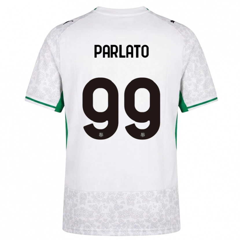 Danxen Bambino Maglia Claudio Parlato #99 Bianco Nero Verde Kit Gara Away 2026/27 Maglietta