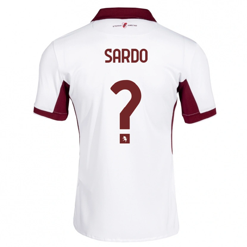 Danxen Bambino Maglia Christian Sardo #0 Borgogna Bianco Rosso Kit Gara Away 2026/27 Maglietta