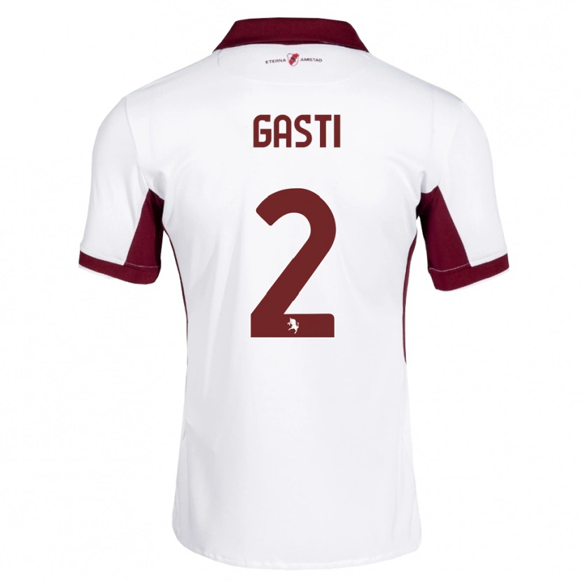 Danxen Bambino Maglia Habtamu Gasti #2 Borgogna Bianco Rosso Kit Gara Away 2026/27 Maglietta