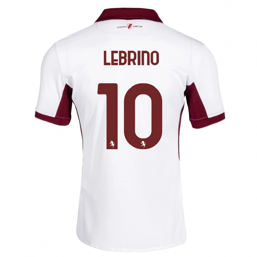 Danxen Bambino Maglia Danilo Lebrino #10 Borgogna Bianco Rosso Kit Gara Away 2026/27 Maglietta