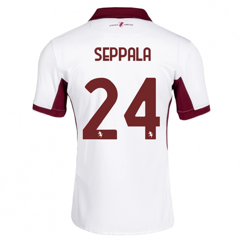 Danxen Bambino Maglia Rosa Lappi-Seppälä #24 Borgogna Bianco Rosso Kit Gara Away 2026/27 Maglietta