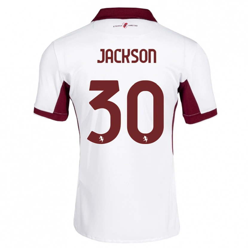 Danxen Bambino Maglia Michael Jackson #30 Borgogna Bianco Rosso Kit Gara Away 2026/27 Maglietta