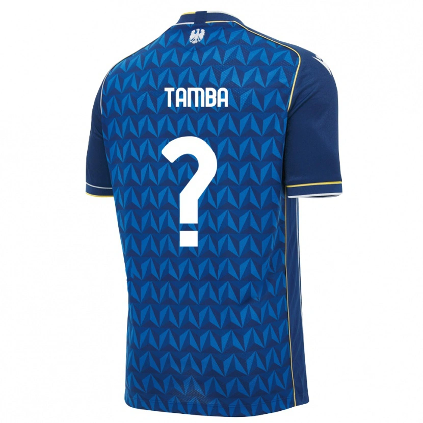 Danxen Bambino Maglia Ibrahima Tamba #0 Blu Reale Blu Bianco Kit Gara Away 2026/27 Maglietta