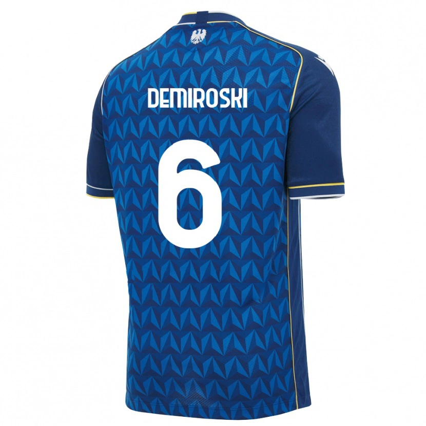 Danxen Bambino Maglia Shenol Demiroski #6 Blu Reale Blu Bianco Kit Gara Away 2026/27 Maglietta