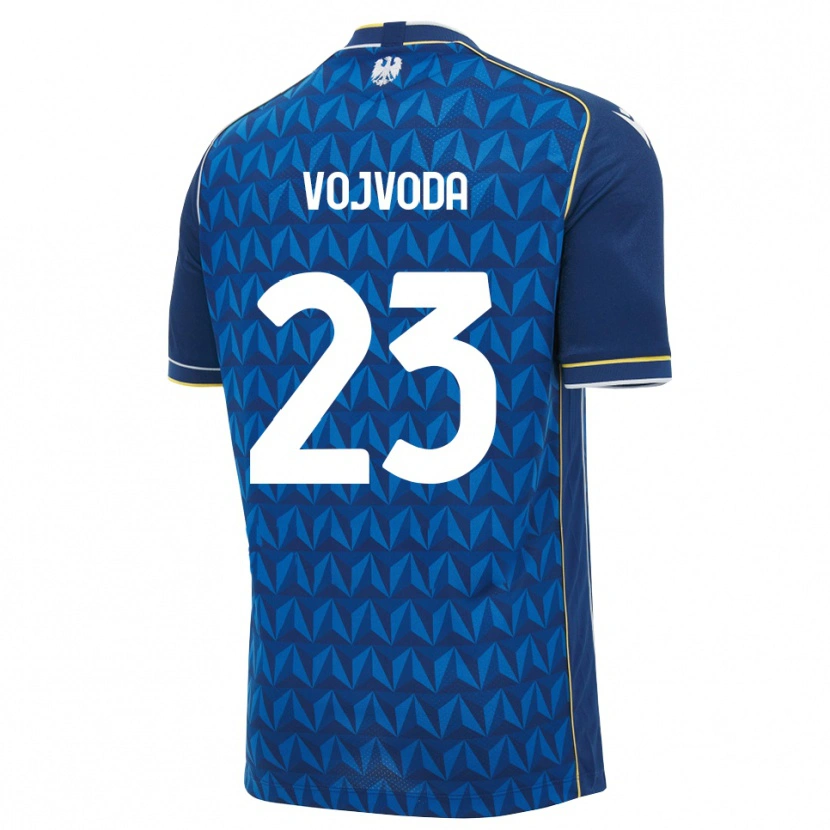 Danxen Bambino Maglia Mërgim Vojvoda #23 Blu Reale Blu Bianco Kit Gara Away 2026/27 Maglietta