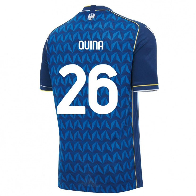 Danxen Bambino Maglia Domingos Quina #26 Blu Reale Blu Bianco Kit Gara Away 2026/27 Maglietta