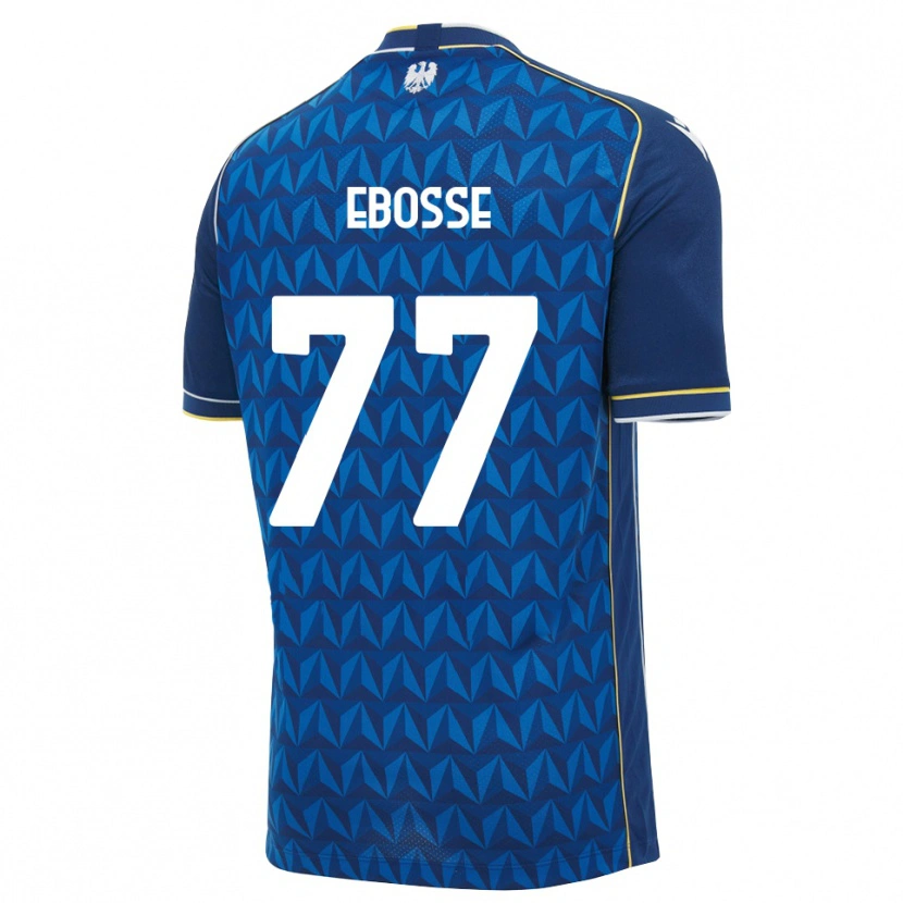 Danxen Bambino Maglia Enzo Ebosse #77 Blu Reale Blu Bianco Kit Gara Away 2026/27 Maglietta