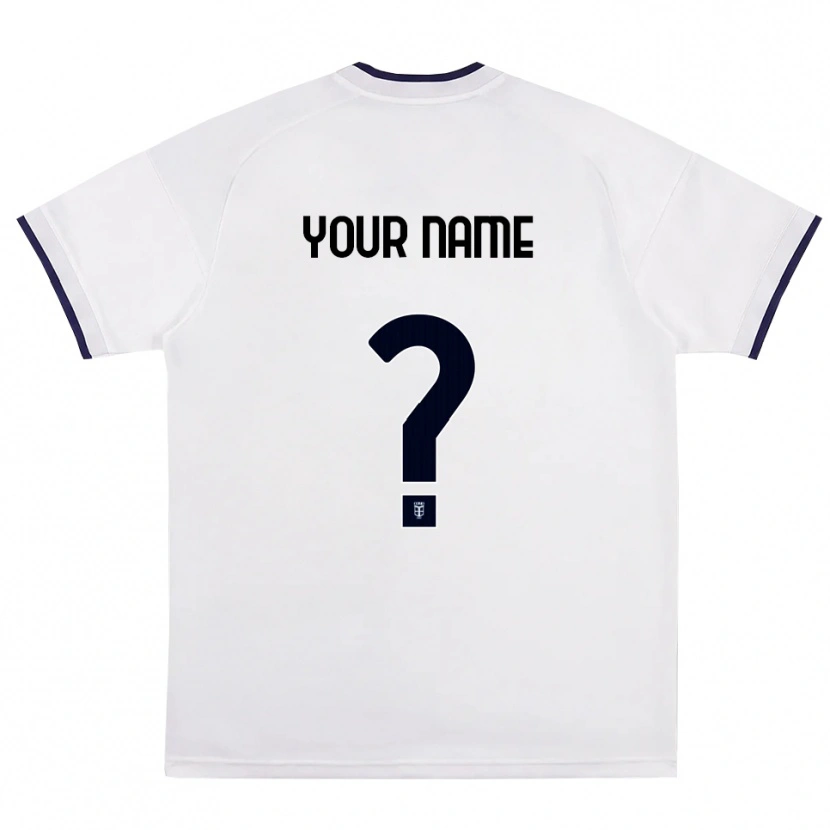 Danxen Bambino Maglia Il Tuo Nome #0 Bianco Rosso Blu Reale Kit Gara Away 2026/27 Maglietta