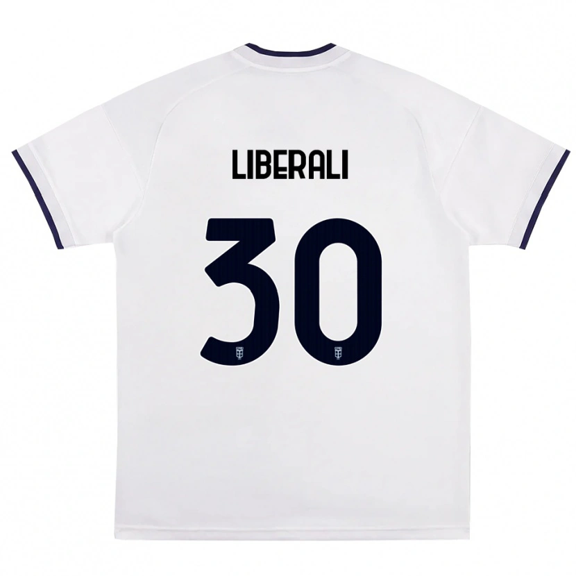 Danxen Bambino Maglia Mattia Liberali #30 Bianco Rosso Blu Reale Kit Gara Away 2026/27 Maglietta